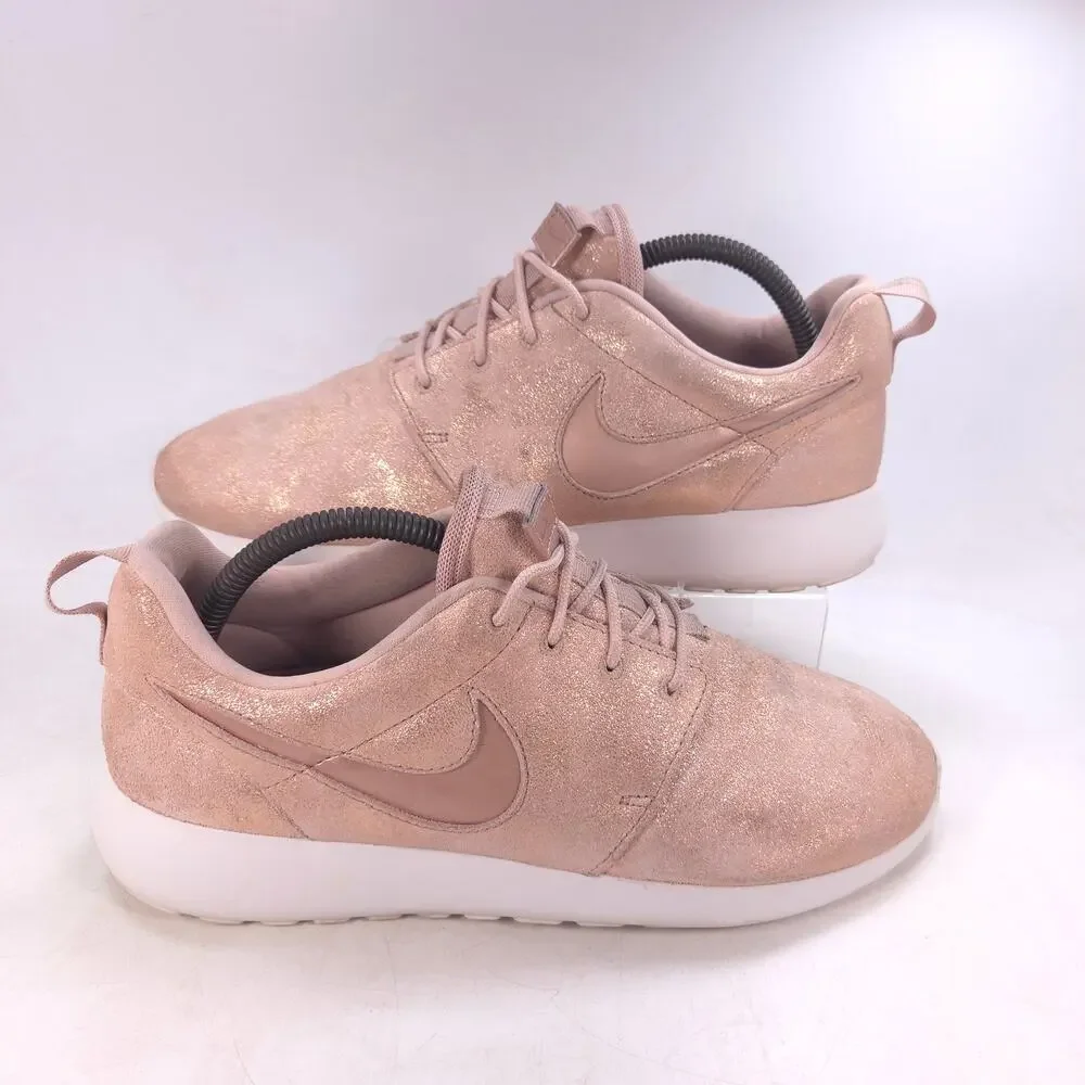Nike Roshe One Athletic Running Shoe Womens Size 9.5 833928-900 Pink Shimmer
